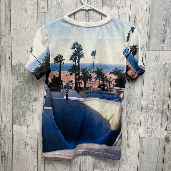 H&M Boys 10/12 Skateboarding Half Pipe Palm Tree Beach Short Sleeve Tee - Picture 4 of 4